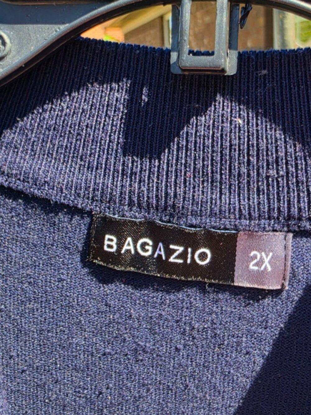 Bagazio Navy Cotton-Blend Mockneck Sweater for Men 2X MSRP $249.50